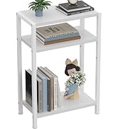 Heybly Small Narrow Side Table for Small Space, Thin Bedside Table, Skinny End Table, Slim Sofa T...