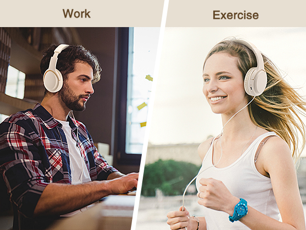 Wireless Headphones Bluetooth for Work Game Exercise School Gym