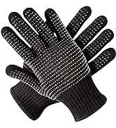 Teenitor Heat Resistant Glove With Silicone Bumps For Hair Iron Tool, Professional Heat Gloves Fo...