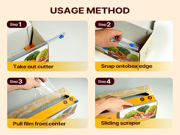 cling wrap with slide cutter