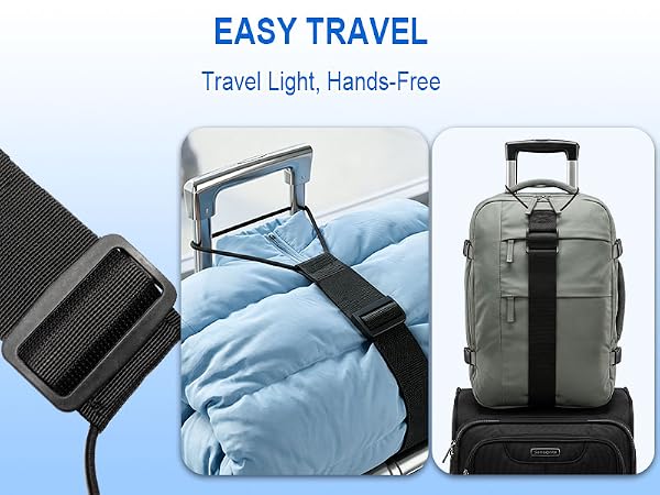 2?RHBREYJ adjustable add-a-bag luggage strap fits all bag sizes