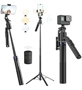70" Auto Face Tracking Selfie Stick Tripod for iPhone/Android/Mini Camera, 360° Rotation Phone Tr...