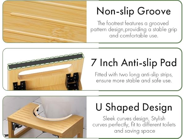 bamboo toilet stool