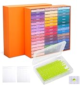 PP OPOUNT 45 PCS Diamond Art Storage Containers, Diamond Painting Trays with Lids, 2-IN-1 Diamond...