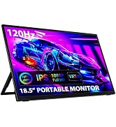 AUSDOM 18.5 Portable Laptop Monitor: 18.5inch 120Hz 1080P FHD IPS USB-C Second Screen for Laptop,...