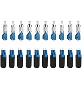 10 Pcs Single Mode 9/125um FC Male to LC Female VFL Fiber Optic Adapter and 10 Pcs Singlemode LC/...