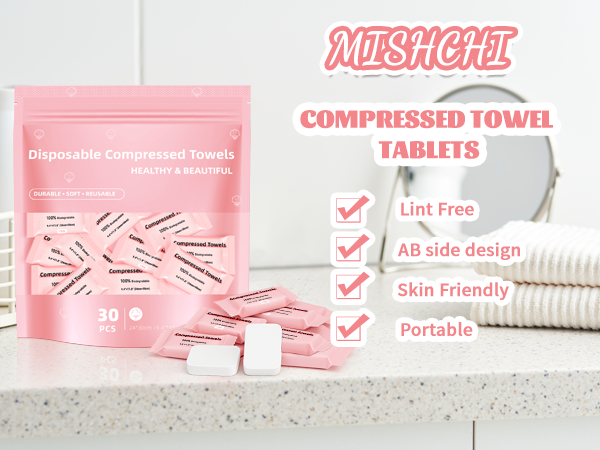 disposable compressed face towels