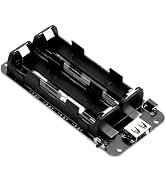FORIOT 1865O Battery Holder Li-ion Battery with Dual Compartment Support Micro USB 5V/3A 3V/1A V8...