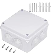 Junction Box, Zulkit ABS Plastic Dustproof Waterproof IP65 Universal Electrical Boxes Project Enc...