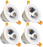 LightingWill 3.35inch LED Dimmable Downlight, 9W COB Recessed Ceiling Light, Warm White 3000K-350...