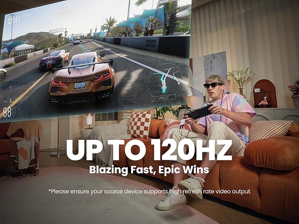 up to 120HZ, blazing fast, epic wins