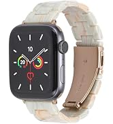 Resin Watch Bands Compatible with Apple Watch MAIRUI Slim Wristband Replacement Strap Bracelet fo...