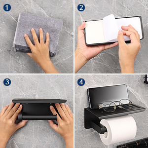 toilet paper holder with shelf