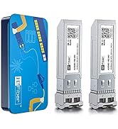 10G Multimode SFP+ LC Module, 10GBase-SR Fiber Transceiver for Cisco SFP-10G-SR, Meraki MA-SFP-10...