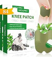 84Pcs Knee Patches, Warming Herbal Patches Wormwood Extract Sticker Heat Patches for Knee, Back, ...