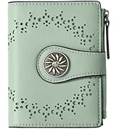 Tipmile Small Wallet for Women Bifold RFID Blocking Card Holder Leather Wallets with Zipper Coin ...