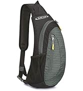 G4Free Sling Bags Men and Women Shoulder Backpack Small Crossbody Chest Sling Backpack (Black-grey)