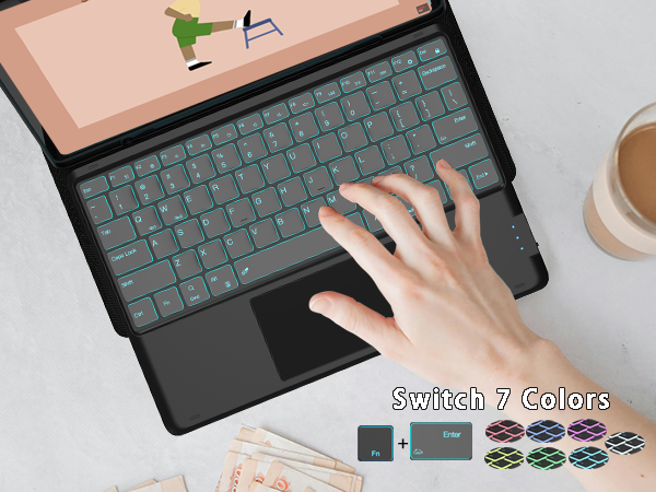samsung galaxy tab S10 FE+ book cover keyboard