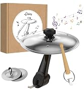 Car Cymbal Air Vent,Mini Drum Crash Cymbal Set With Mini Drum Stick & 2 Thumb Cymbals,Compact and...