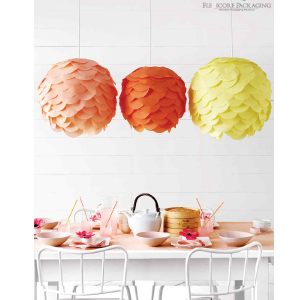 DIY craft flower pom pom tassels garland