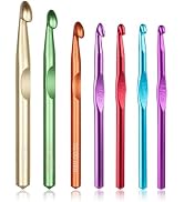 Large Crochet Hooks,15mm 12mm 10mm 9mm 8mm 7mm 6.5mm Crochet Hooks,Large Crochet Hooks for Chunky...