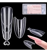 Plman 240 PCS Sandwich Nail Dual Forms, Nail Extension Kit for Beginner & Professional, 14 Sizes ...