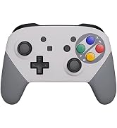 eXtremeRate SFC SNES Classic EU Style Faceplate Backplate Handles for Nintendo Switch Pro Control...
