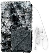 Pure Enrichment PureRadiance Luxury Heated Throw Blanket, Modern Design, Soft Faux Fur & Sherpa...
