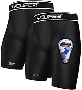 Youper Boys Athletic Supporter, Compression Shorts w/Soft Protective Athletic Cup, Youth Sizes