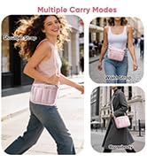 VIGEGARI Soft Pistol Case for Women, Waist & Crossbody Concealed Carry Purse Gun Bag with Detacha...