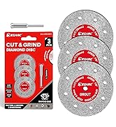 EZARC 1-1/2 Diamond Cutting Wheel for Cutting Sharpening Carving, 0.6mm Kerf, 1.5" x 1/8" Tile Cu...