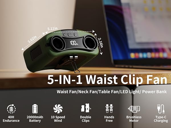 socool fan portable waist fan