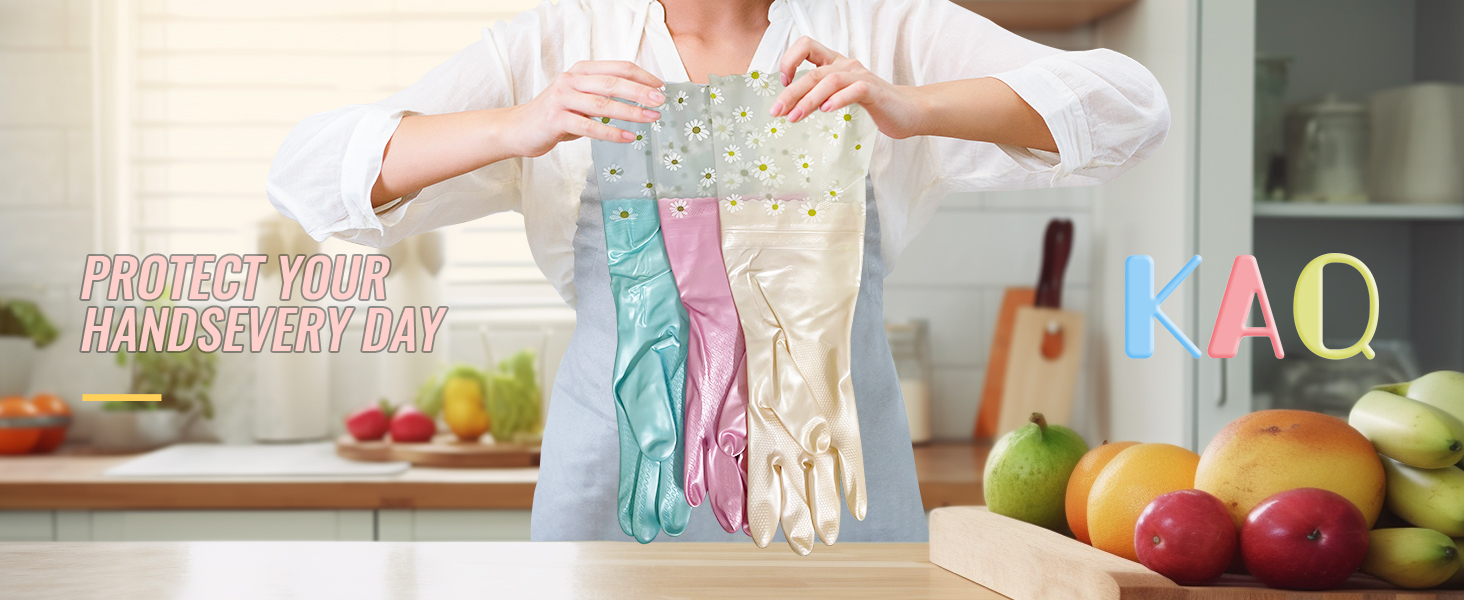 3 Pairs Reusable Cleaning Gloves