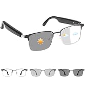 Tulbeys Smart Glasses for Men and Women, Open-Ear Audio Bluetooth Glasses with Photochromic Lense...