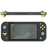 eXtremeRate Chrome Gold Glossy Replacement ABXY Home Capture Plus Minus Keys Dpad L R ZL ZR Trigg...