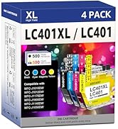 Jeostarky LC401XL Ink Cartridges Compatible for Brother Ink Cartridges LC401 LC401XL for Brother ...