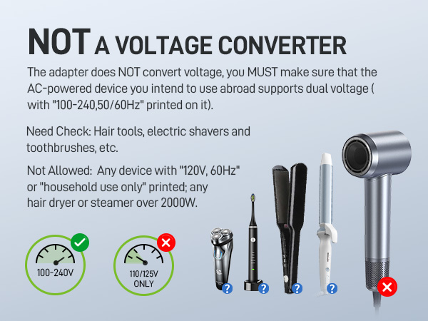 not a voltage converter