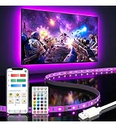 Bason TV LED Backlight for 55-65 inch TV, Bluetooth APP & Remote Control Strip Lights, Immersive ...