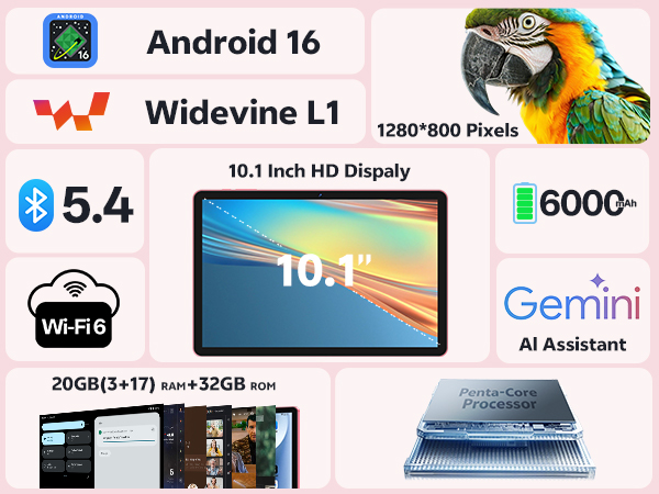2 in 1 Tablets with Keyboard Mouse Stylus