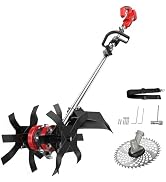 Cordless 2-in-1 Tiller Cultivator & Weed Wacker Compatible with Milwaukee 18V Battery (Tool Only)...
