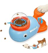 Whale-Shaped Dog Treat Dispenser - Interactive Dog Toys for Mental Stimulation, Slow Feeder Puzzl...