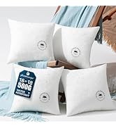 Phantoscope 18x18 Outdoor Pillow Inserts - Pack of 4 Waterproof Couch Throw Pillows, Cushion Sham...
