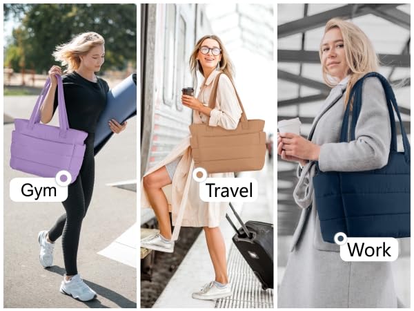 puffy tote bag