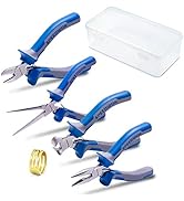 SPEEDWOX Mini Diagonal Side Cutting Pliers Needle Nose Pliers End Nippers Long Nose Pliers Set Sm...