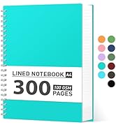 AHGXG Spiral Notebook College Ruled - Large Spiral Journal A4 Notebook 8.5" x 11", 300 Pages Writ...