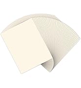 Cream Cardstock 110lb Heavy Weight Cardstock, Goefun 50 Sheets Ivory Card Stock Thick Paper for P...