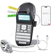 Phomemo Label Maker Machine with Tape LT12, Rechargeable Label Makers with QWERTY Keyboard, Bluet...