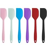 Silicone Spatulas 6 Pack 8.5 Inch Small Rubber Spatula Heat-Resistant | Flexible silicone heads s...