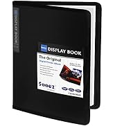 Sooez 30-Pocket Binder with Plastic Sleeves 8.5x11" (Black), Heavy Duty Art Portfolio Folder with...