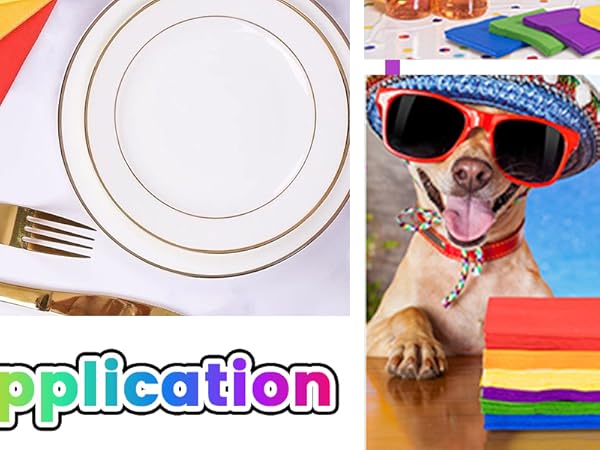 Rainbow Cocktail Napkin
